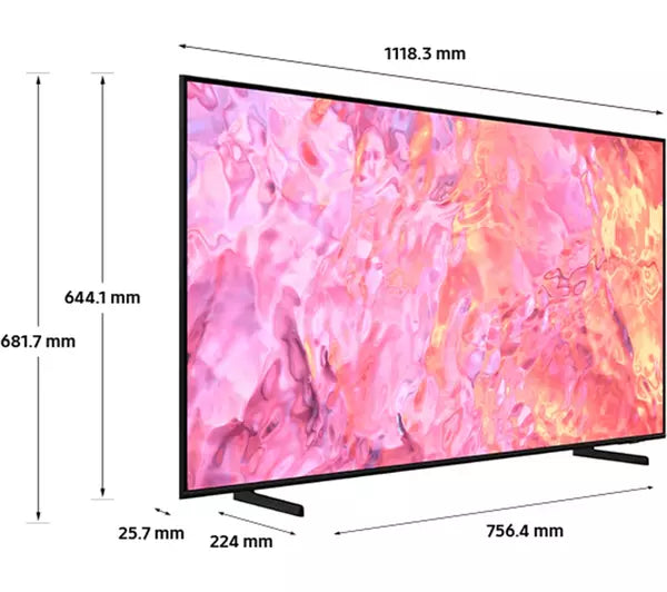 SAMSUNG Q60C 50 inch Smart 4K Ultra HD HDR QLED TV (2023) - QE50Q60C