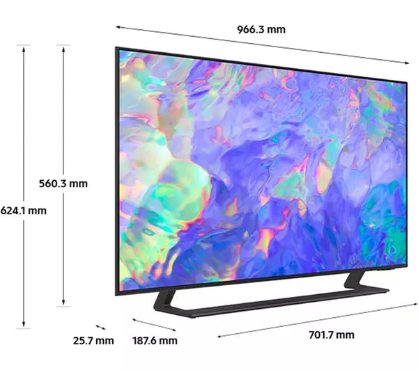 SAMSUNG CU8500 43 inch Crystal UHD Smart 4K HDR LED TV (2023) - UE43CU8500K