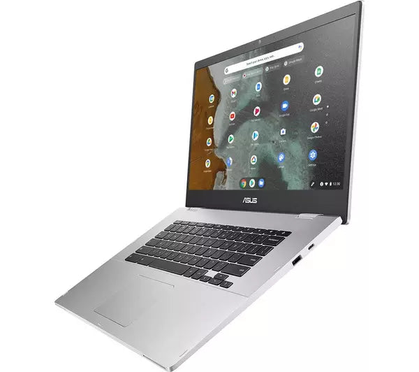 ASUS CX1 15.6" Chromebook - Intel® Celeron®, 128 GB eMMC, Silver