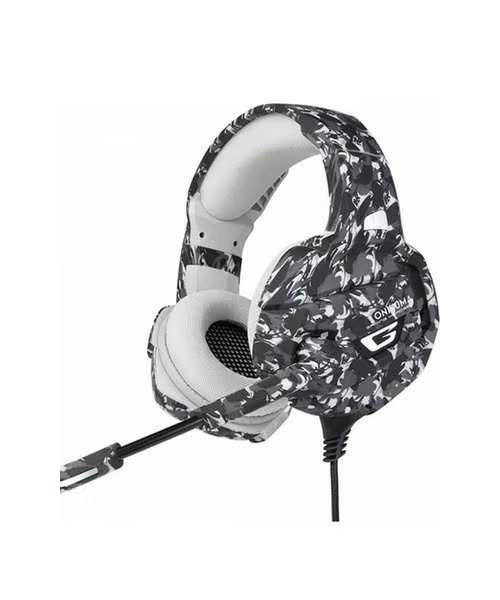Onikuma Headphone Wired With Microphone For Gaming K5 Camo Gray - Grey
