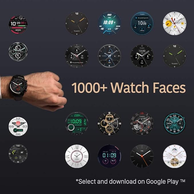 Ticwatch Pro 3 GPS Smart Watch Men's Wear OS Qualcomm Snapdragon