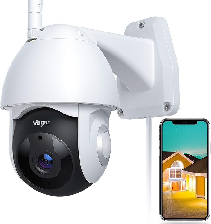 Security Camera Outdoor, Voger 360° View WiFi Home Security Camera System