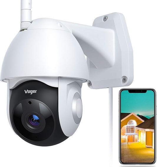 Security Camera Outdoor, Voger 360° View WiFi Home Security Camera System