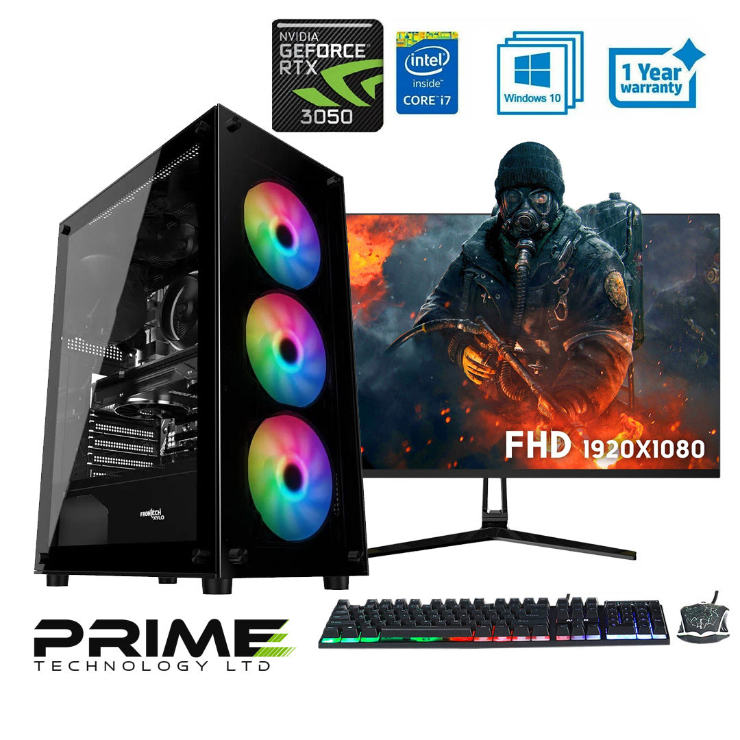 GAMING PC BUNDLE 24" INCH NEW, CORE i7 16GB RAM SSD+1TB HDD 8GB GRAPHICS CARD